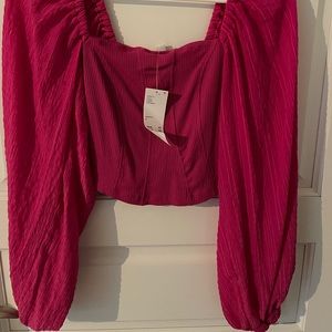 Hot pink corset style top